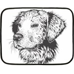 Dog Animal Domestic Animal Doggie Fleece Blanket (Mini)