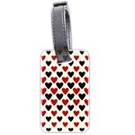 Red & Black Hearts - Eggshell Luggage Tags (Two Sides) Back