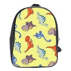 Dinosaurs - Yellow Finch School Bag (xl) by WensdaiAmbrose