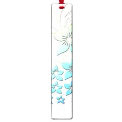 Flowers Background Leaf Leaves Blue Large Book Marks by Mariart
