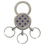 Pattern Wallpaper Background 3-Ring Key Chains