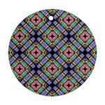 Pattern Wallpaper Background Round Ornament (Two Sides)