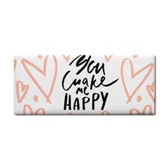 You Mak Me Happy Hand Towel by alllovelyideas