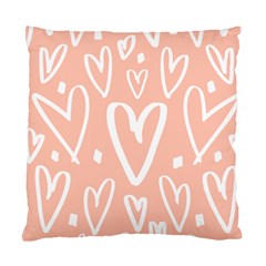 Coral Pattren With White Hearts Standard Cushion Case (one Side) by alllovelyideas