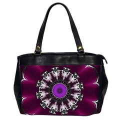 Kaleidoscope Round Circle Geometry Oversize Office Handbag (2 Sides) by Pakrebo