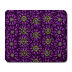 Ornate Heavy Metal Stars In Decorative Bloom Large Mousepads by pepitasart