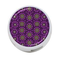 Ornate Heavy Metal Stars In Decorative Bloom 4-port Usb Hub (one Side) by pepitasart