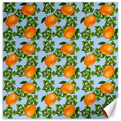 Citrus Tropical Orange Blue Canvas 16  X 16  by snowwhitegirl
