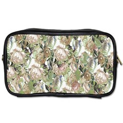 Romantic Beige Flowers Toiletries Bag (two Sides)