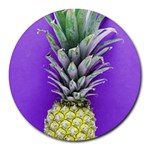 Pineapple Purple Round Mousepads