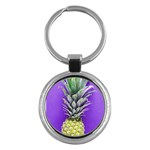 Pineapple Purple Key Chains (Round) 