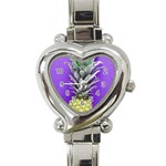 Pineapple Purple Heart Italian Charm Watch