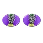 Pineapple Purple Cufflinks (Oval)