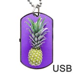 Pineapple Purple Dog Tag USB Flash (Two Sides)