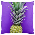 Pineapple Purple Large Flano Cushion Case (Two Sides)