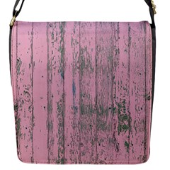 Old Pink Wood Wall Flap Closure Messenger Bag (s)