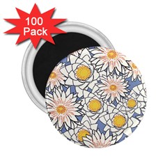 Vintage White Flowers 2 25  Magnets (100 Pack)  by snowwhitegirl