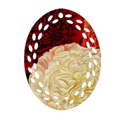 Vintage Carnation Flowers Ornament (oval Filigree) by snowwhitegirl