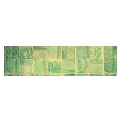 Abstract Green Tile Satin Scarf (oblong) by snowwhitegirl