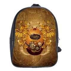 Awesome Steampunk Easter Egg With Flowers, Clocks And Gears School Bag (xl) by FantasyWorld7