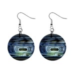 Spaceship Interior Stage Design Mini Button Earrings