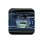 Spaceship Interior Stage Design Rubber Coaster (Square) 