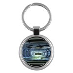 Spaceship Interior Stage Design Key Chains (Round) 