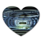 Spaceship Interior Stage Design Heart Mousepads