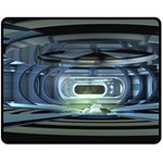 Spaceship Interior Stage Design Double Sided Fleece Blanket (Medium) 