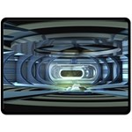Spaceship Interior Stage Design Double Sided Fleece Blanket (Large) 