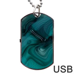 Abstract Graphics Water Web Layout Dog Tag Usb Flash (one Side)