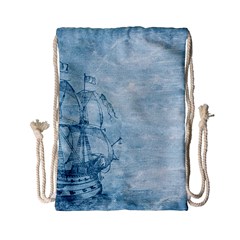 Sail Away - Vintage - Drawstring Bag (small) by WensdaiAmbrose