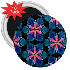 Ornament Digital Color Colorful 3  Magnets (10 Pack)  by Pakrebo