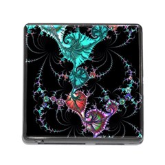 Fractal Colorful Abstract Aesthetic Memory Card Reader (square 5 Slot) by Pakrebo