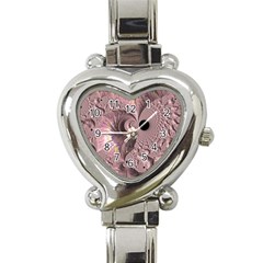 Fractal Tender Rose Cream Heart Italian Charm Watch by Pakrebo