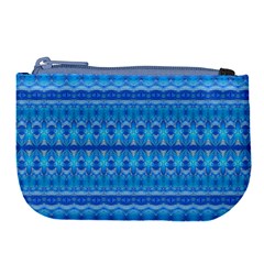 Stunning Luminous Blue Micropattern Magic Large Coin Purse by beautyskulls