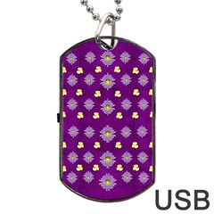 A Feel Of Flowers In Beautiful Air Dog Tag Usb Flash (two Sides) by pepitasart