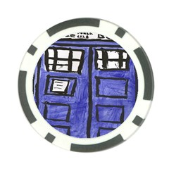 Tardis Painting Poker Chip Card Guard (10 Pack) by Sudhe