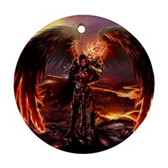 Fantasy Art Fire Heroes Heroes Of Might And Magic Heroes Of Might And Magic Vi Knights Magic Repost Round Ornament (two Sides) by Sudhe