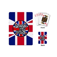 Punk Not Dead Music Rock Uk United Kingdom Flag Playing Cards (mini) by Sudhe