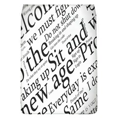 Abstract Minimalistic Text Typography Grayscale Focused Into Newspaper Removable Flap Cover (l) by Sudhe