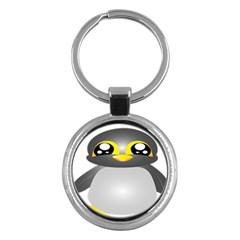 Cute Penguin Animal Key Chains (round) 