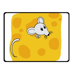 Rat Mouse Cheese Animal Mammal Double Sided Fleece Blanket (small)  by Sudhe