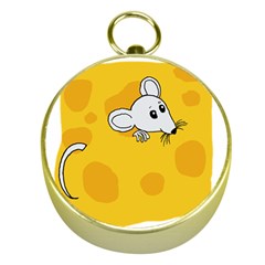 Rat Mouse Cheese Animal Mammal Gold Compasses by Sudhe