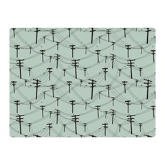 Telephone Lines Repeating Pattern Double Sided Flano Blanket (mini)  by Sudhe