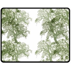 Trees Tile Horizonal Double Sided Fleece Blanket (medium)  by Sudhe