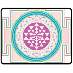 Mandala Design Arts Indian Fleece Blanket (medium)  by Sudhe