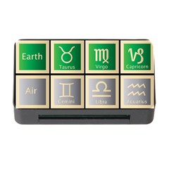 Set Of The Twelve Signs Of The Zodiac Astrology Birth Symbols Memory Card Reader With Cf by Sudhe