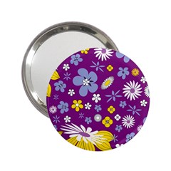 Floral Flowers 2 25  Handbag Mirrors