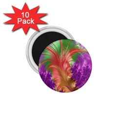 Fractal Purple Green Orange Yellow 1 75  Magnets (10 Pack)  by Sudhe